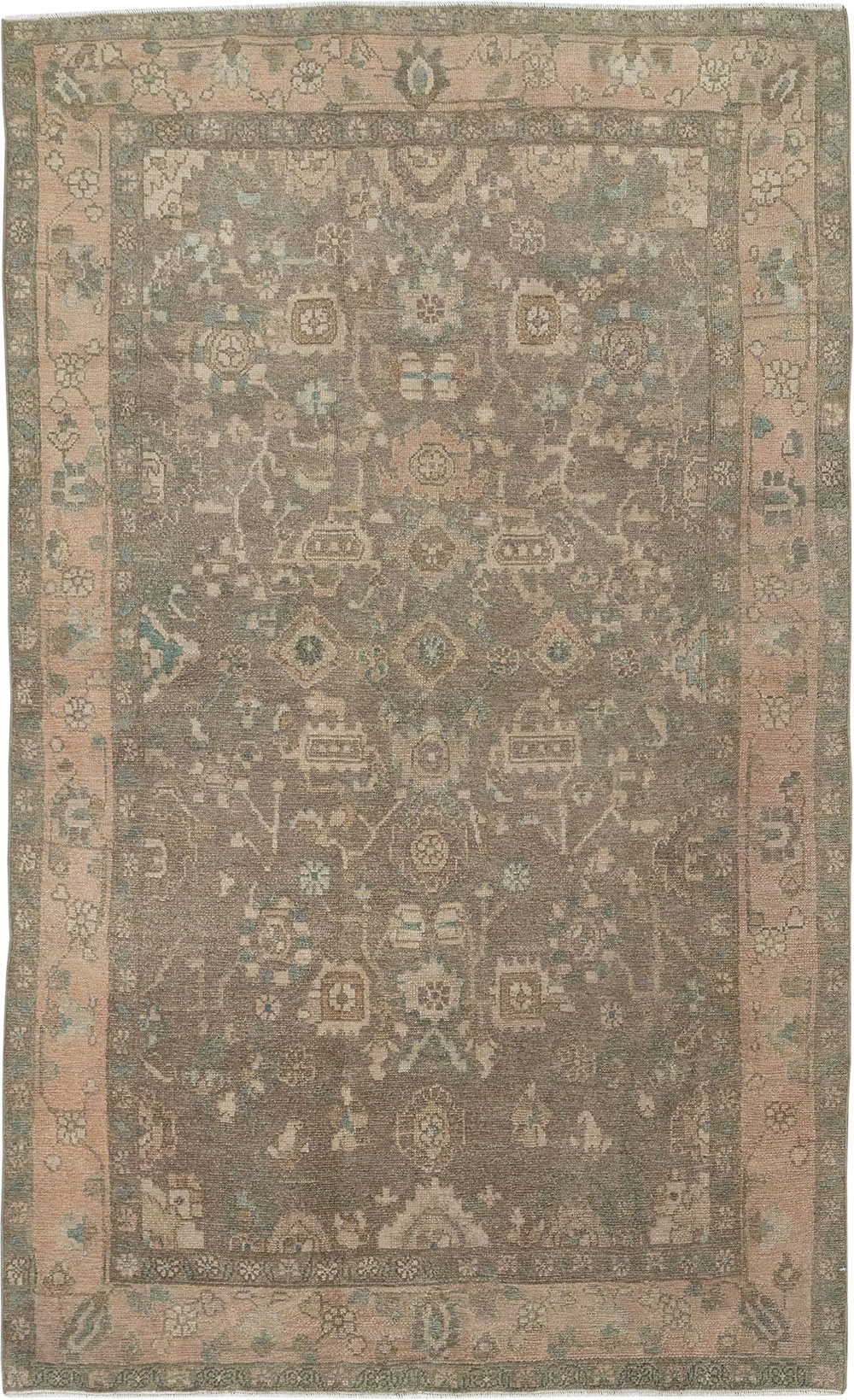 Vintage Persian Malayer Accent Rug, No.31992 - Staging