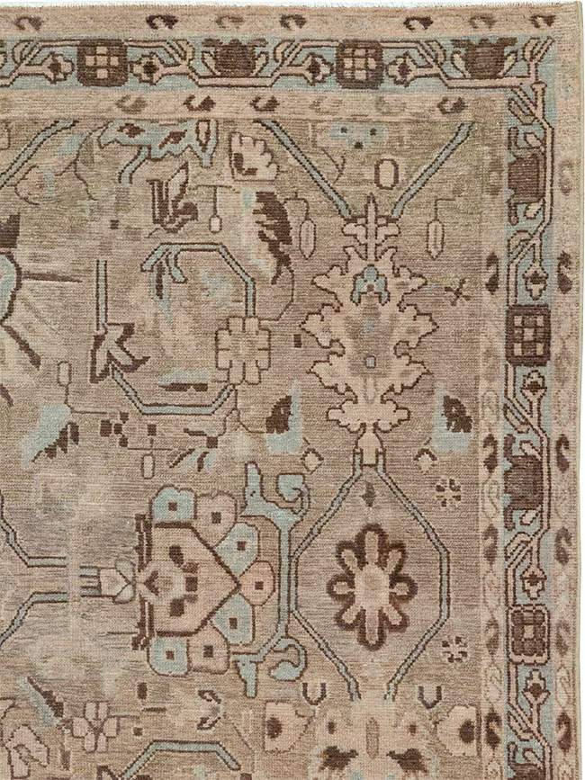 Vintage Persian Malayer Accent Rug, No.31993 - Staging