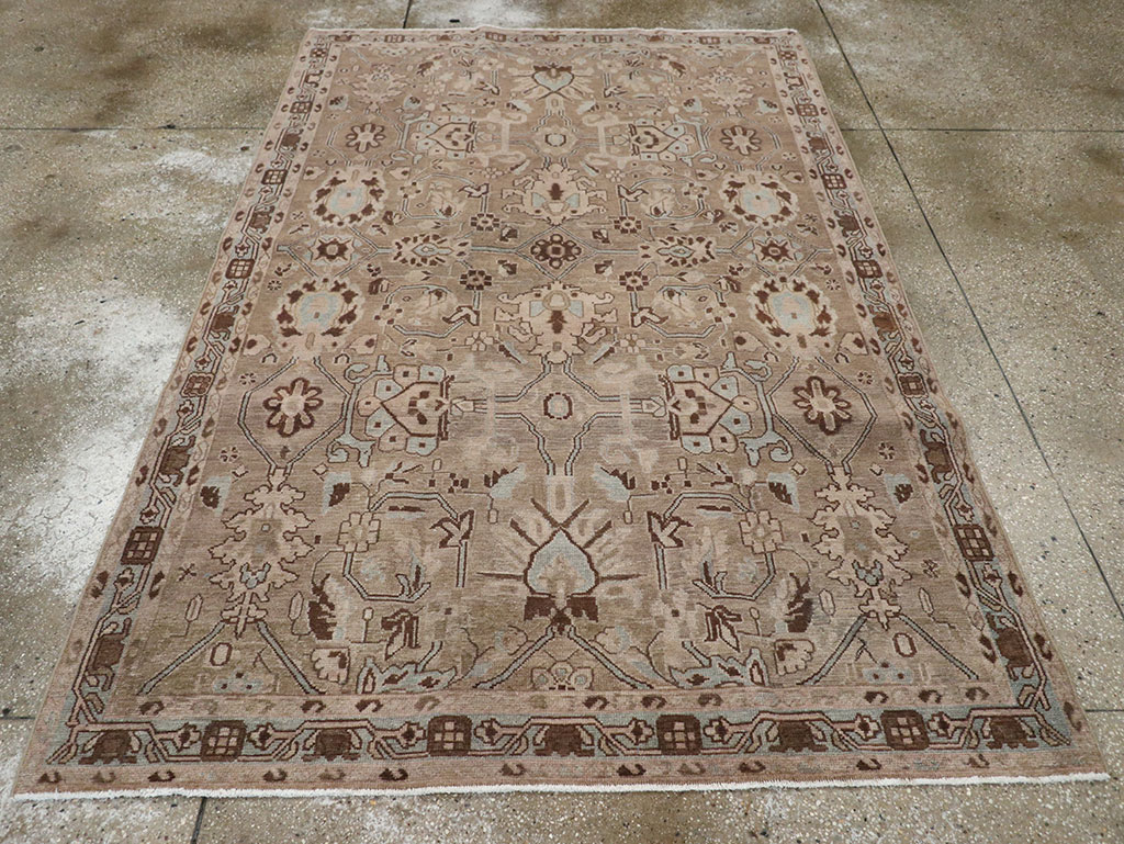 Vintage Persian Malayer Accent Rug, No.31993 - Staging