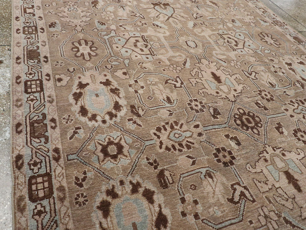 Vintage Persian Malayer Accent Rug, No.31993 - Staging