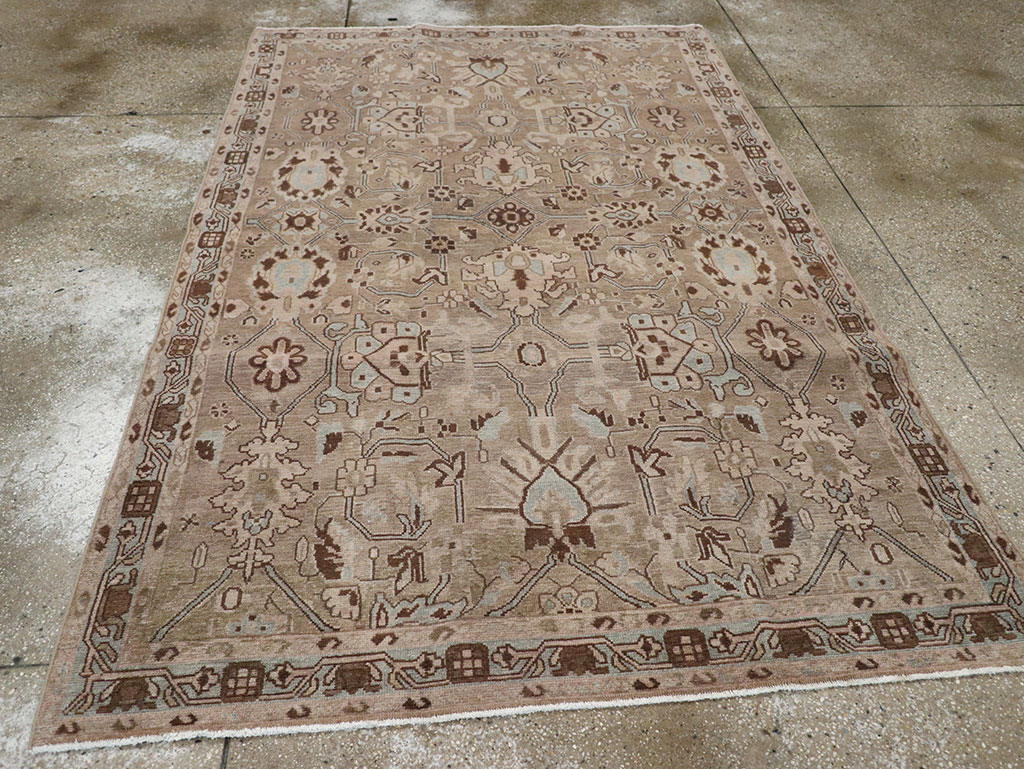 Vintage Persian Malayer Accent Rug, No.31993 - Staging