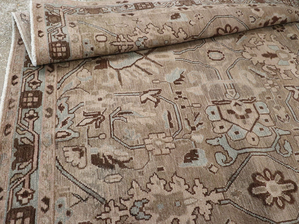 Vintage Persian Malayer Accent Rug, No.31993 - Staging