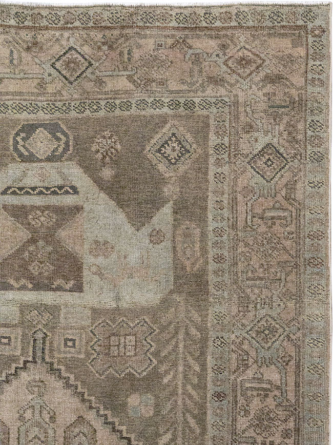 Antique Persian Kurdish Small Gallery Rug, No.31997 - Staging