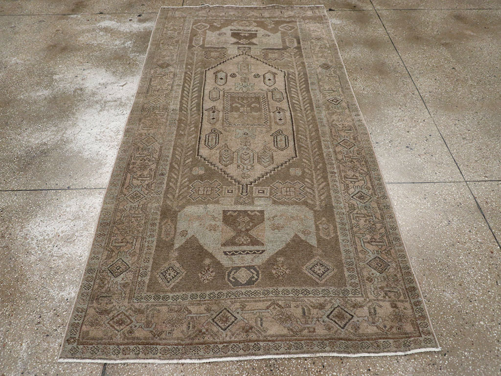 Antique Persian Kurdish Small Gallery Rug, No.31997 - Staging