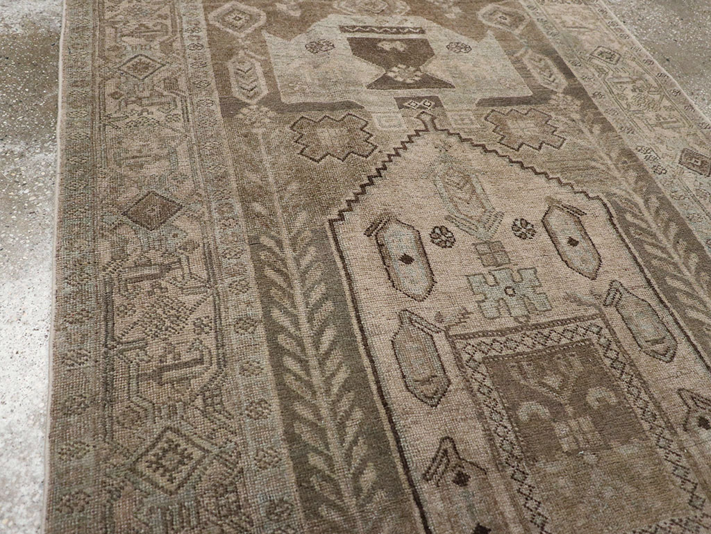 Antique Persian Kurdish Small Gallery Rug, No.31997 - Staging