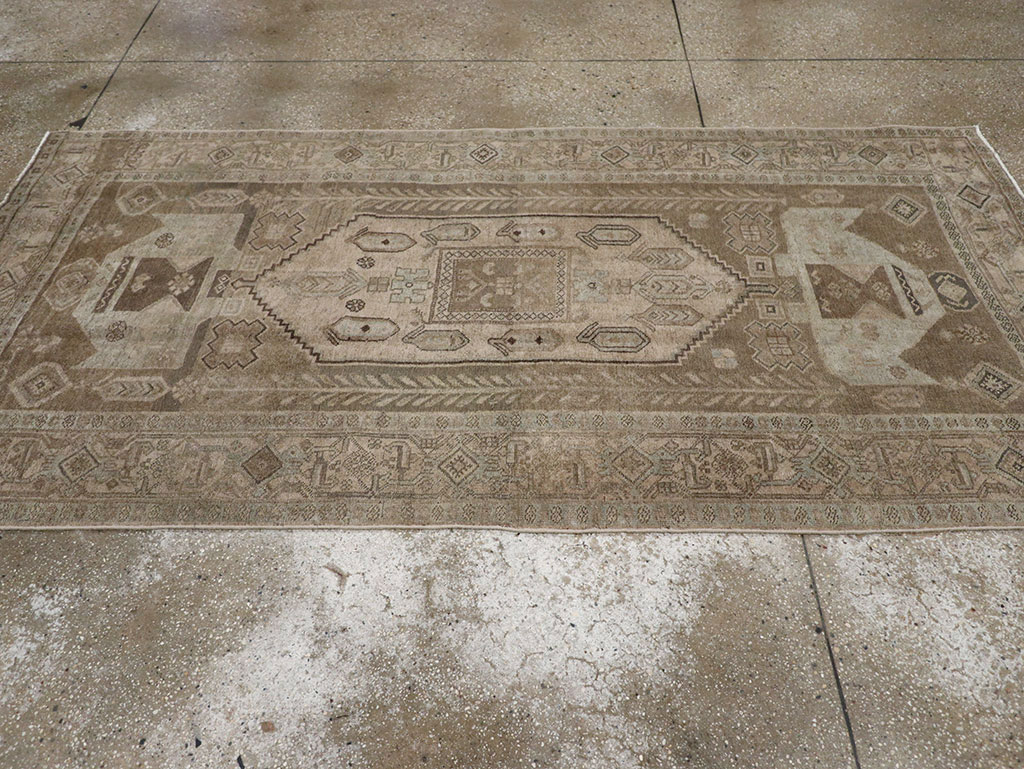 Antique Persian Kurdish Small Gallery Rug, No.31997 - Staging