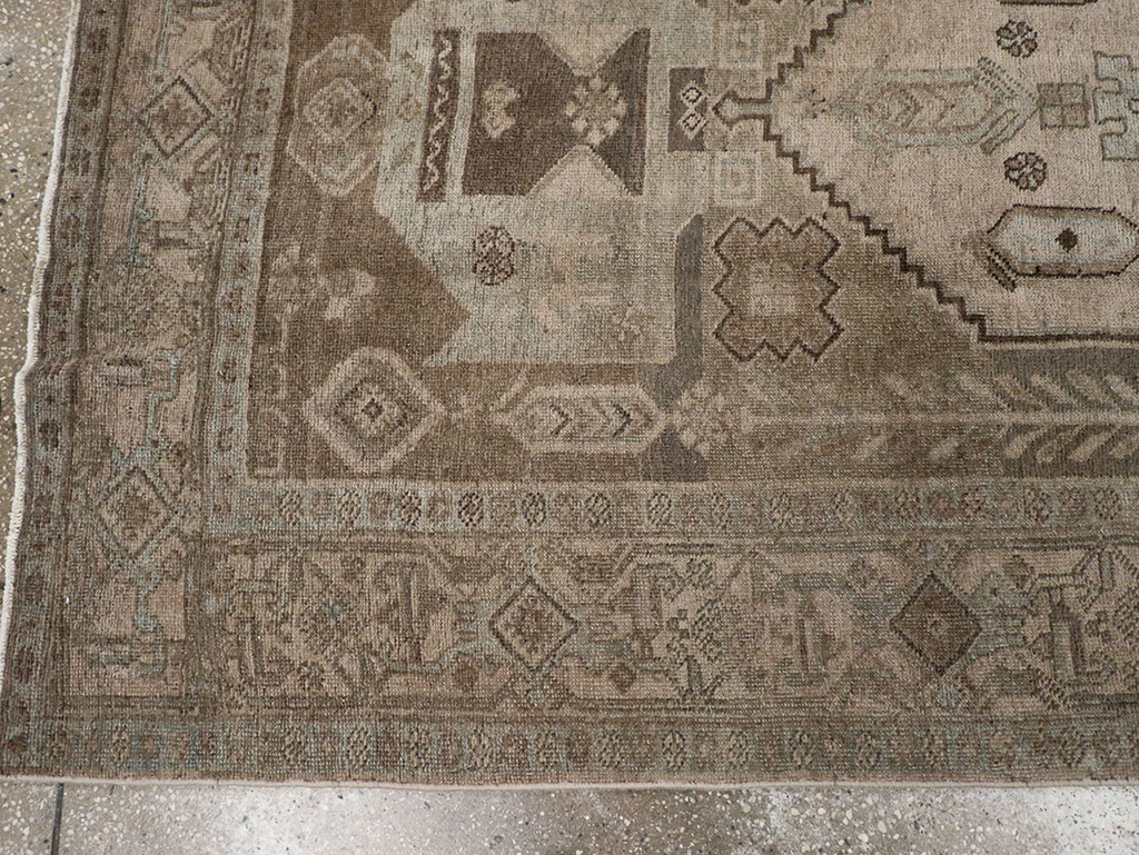 Antique Persian Kurdish Small Gallery Rug, No.31997 - Staging