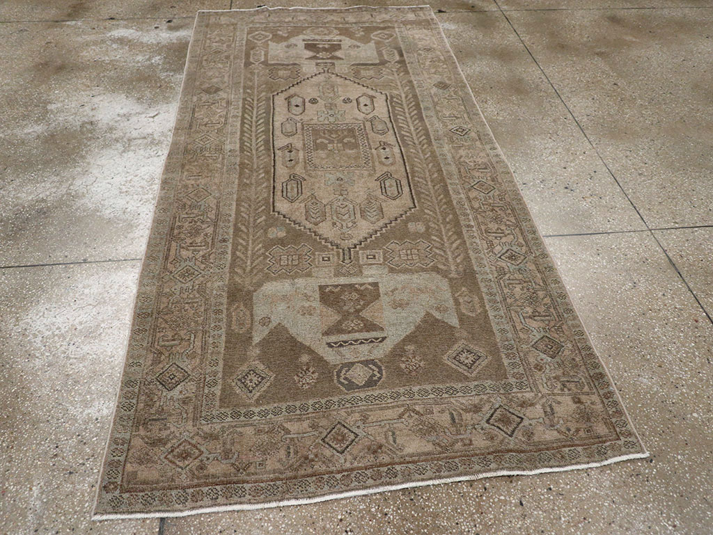 Antique Persian Kurdish Small Gallery Rug, No.31997 - Staging