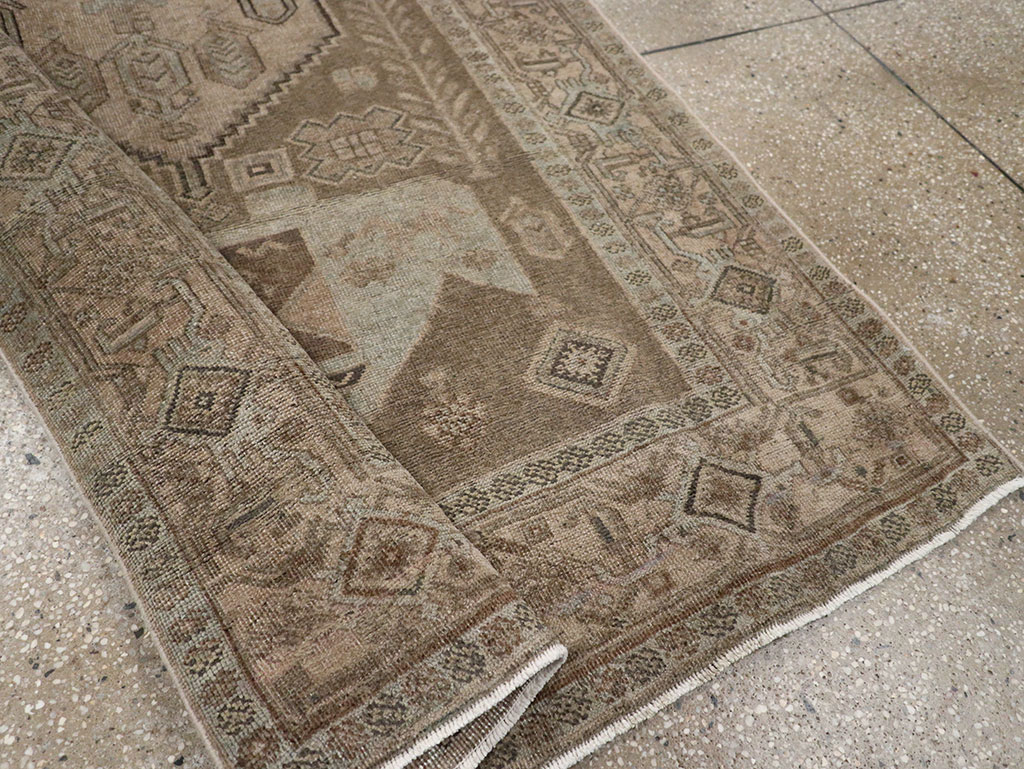 Antique Persian Kurdish Small Gallery Rug, No.31997 - Staging