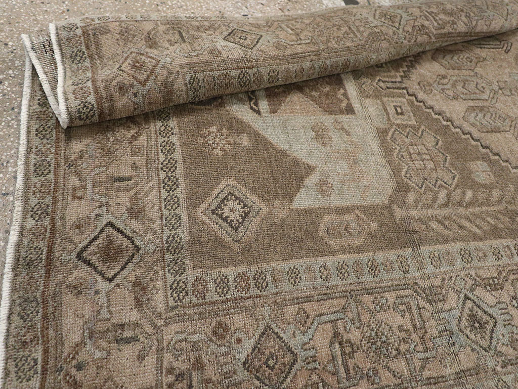 Antique Persian Kurdish Small Gallery Rug, No.31997 - Staging