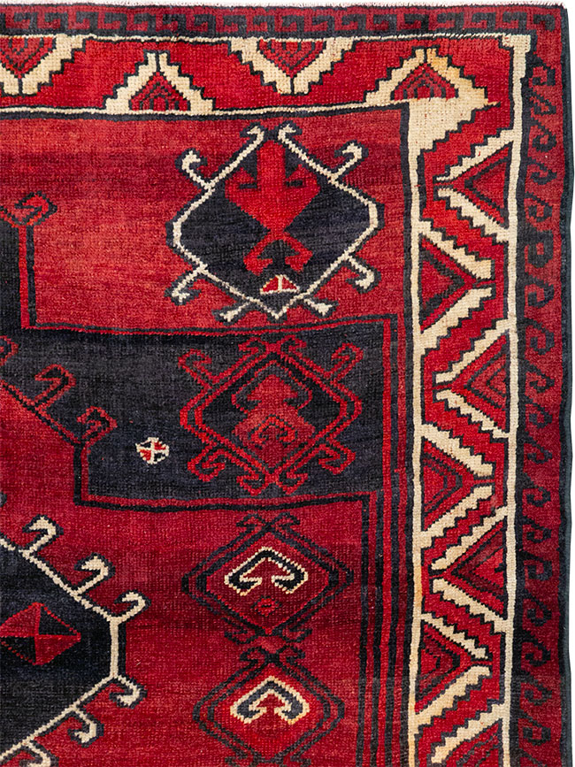 Vintage Persian Lori Square Accent Rug, No.31998 - Staging