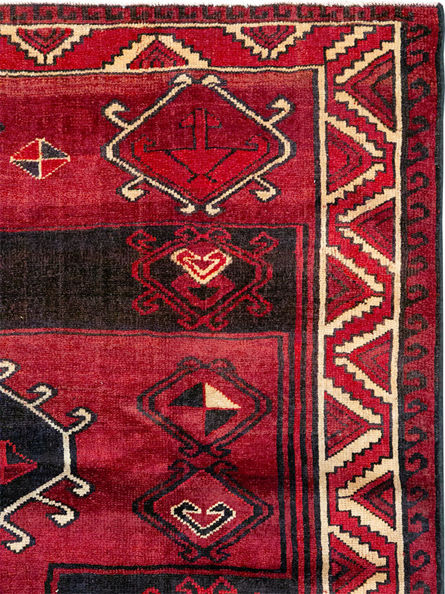 Vintage Persian Lori Square Accent Rug, No.31998 - Staging