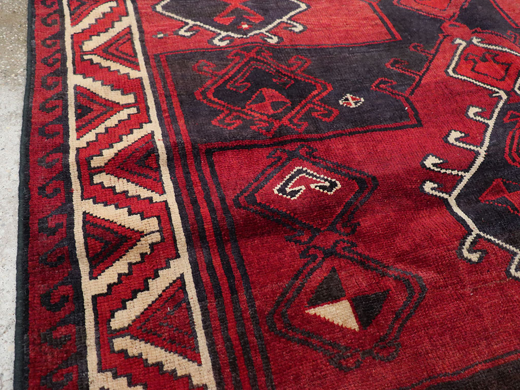 Vintage Persian Lori Square Accent Rug, No.31998 - Staging