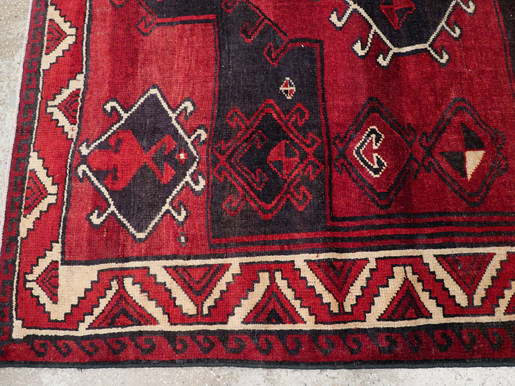 Vintage Persian Lori Square Accent Rug, No.31998 - Staging