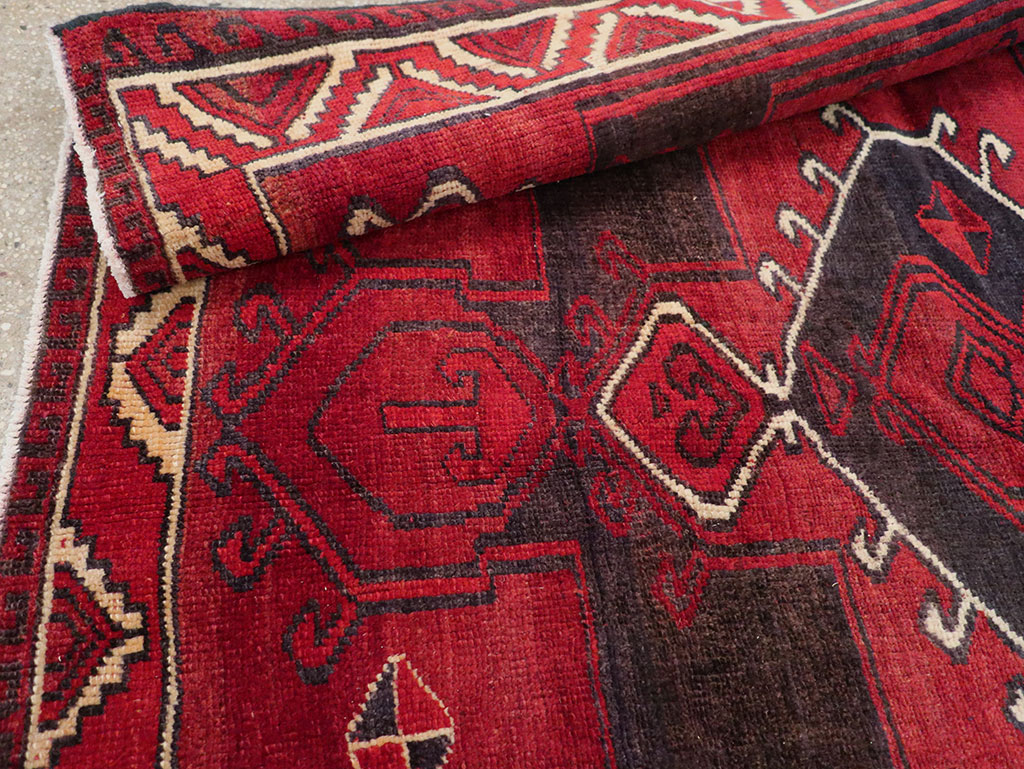 Vintage Persian Lori Square Accent Rug, No.31998 - Staging