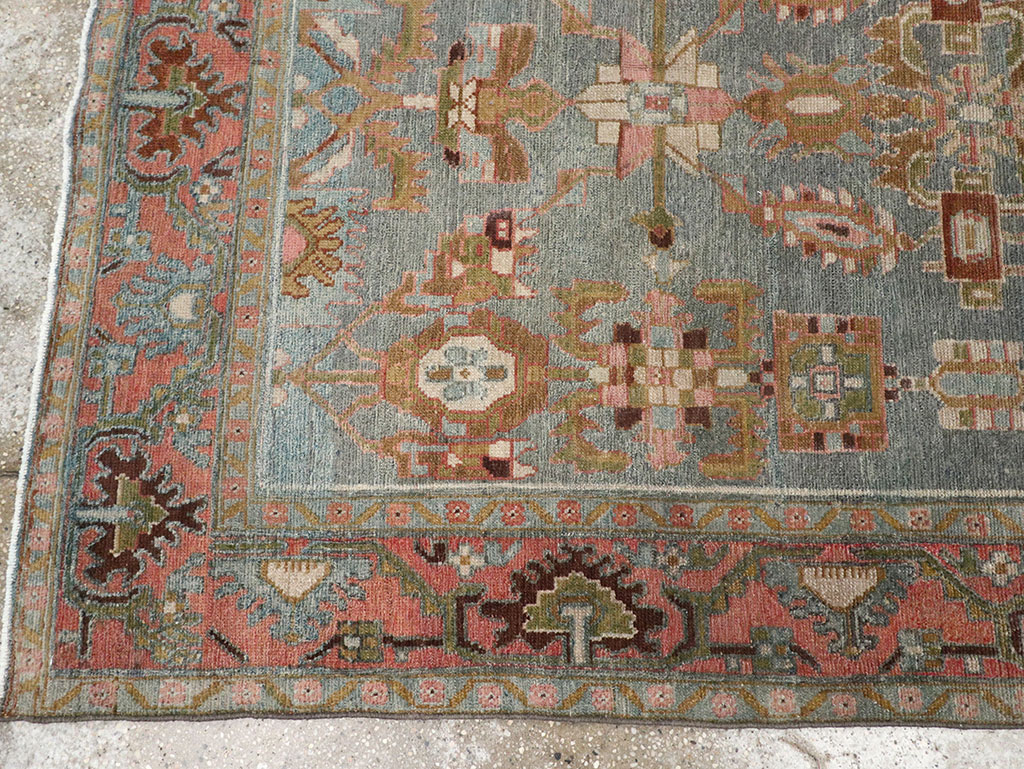 Vintage Persian Malayer Throw Rug, No.31999 - Staging
