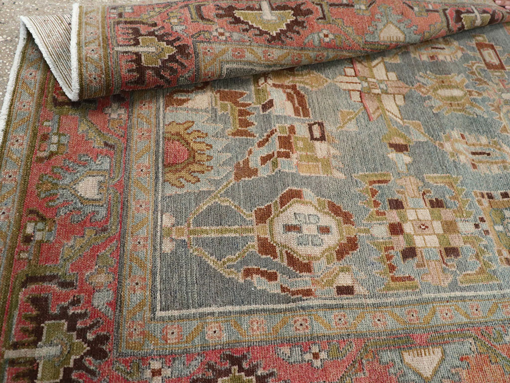 Vintage Persian Malayer Throw Rug, No.31999 - Staging