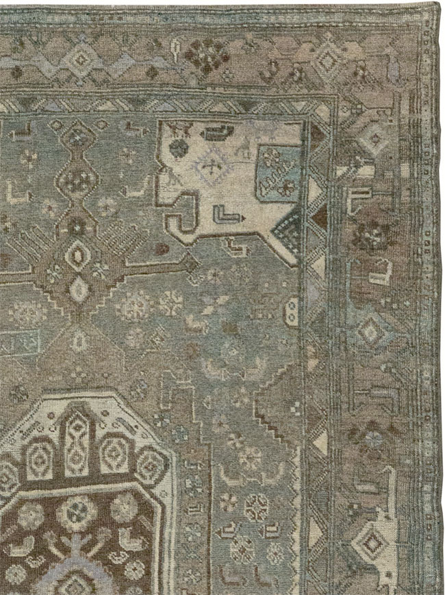 Antique Persian Kurdish Accent Rug, No.32001 - Staging