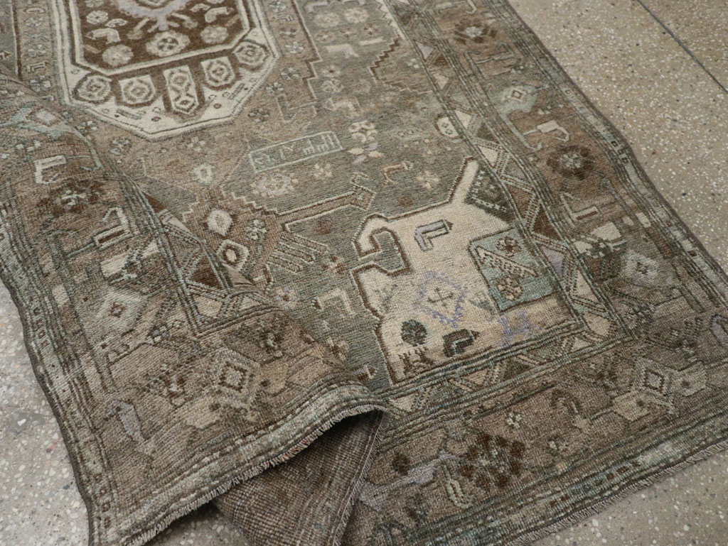 Antique Persian Kurdish Accent Rug, No.32001 - Staging