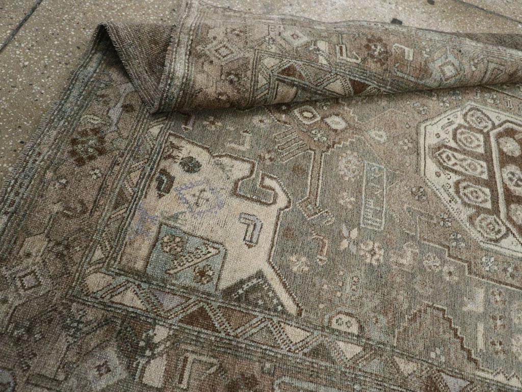 Antique Persian Kurdish Accent Rug, No.32001 - Staging