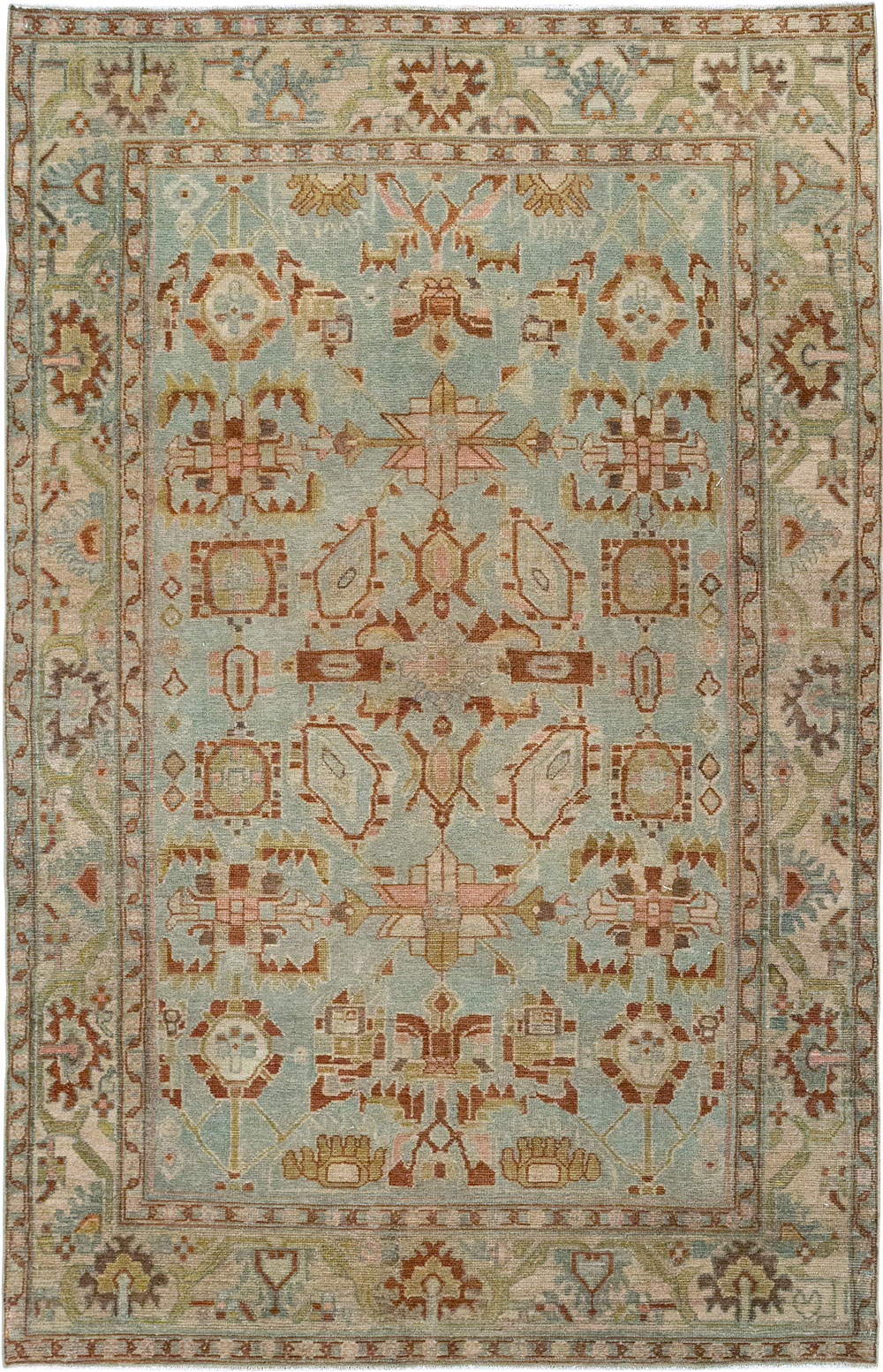 Vintage Persian Malayer Accent Rug, No.32002 - Staging