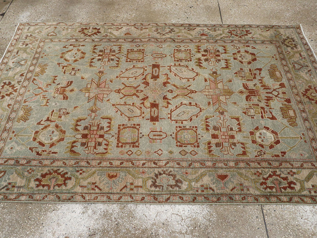 Vintage Persian Malayer Accent Rug, No.32002 - Staging