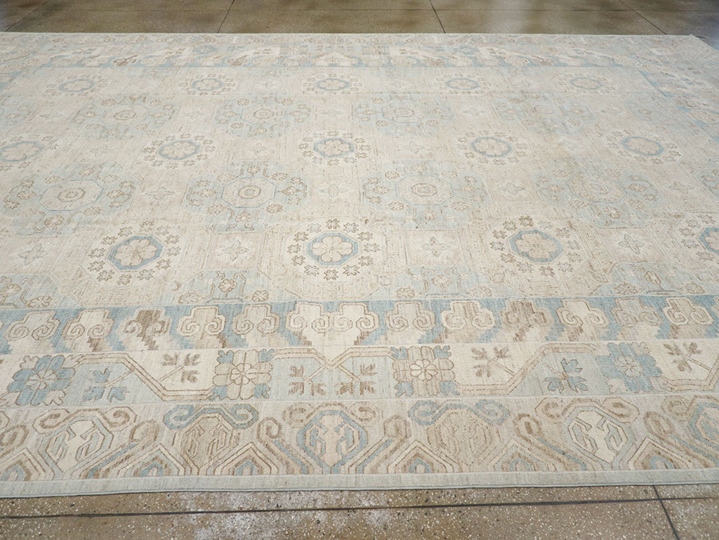 Modern East Turkestan Khotan Large Carpet, No.32005 - Staging
