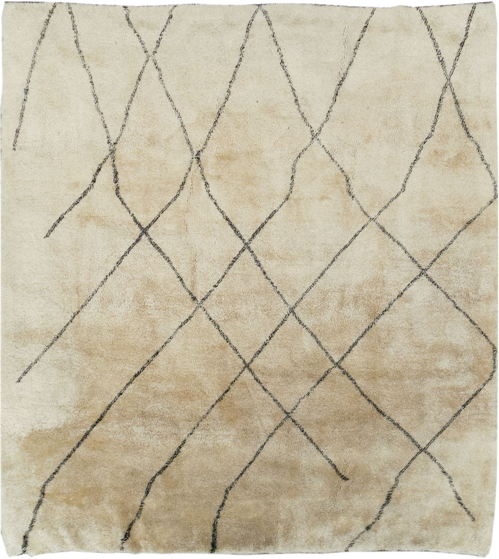Modern Moroccan Square Room Size Carpet, No.32008 - Staging