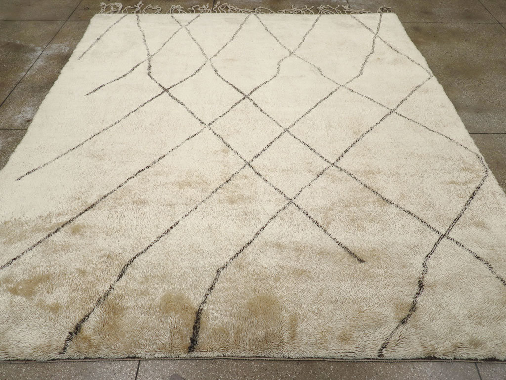 Modern Moroccan Square Room Size Carpet, No.32008 - Staging