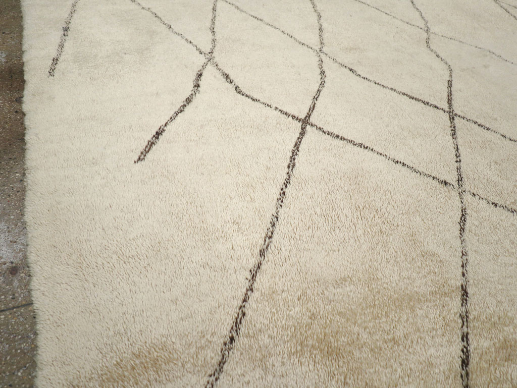 Modern Moroccan Square Room Size Carpet, No.32008 - Staging