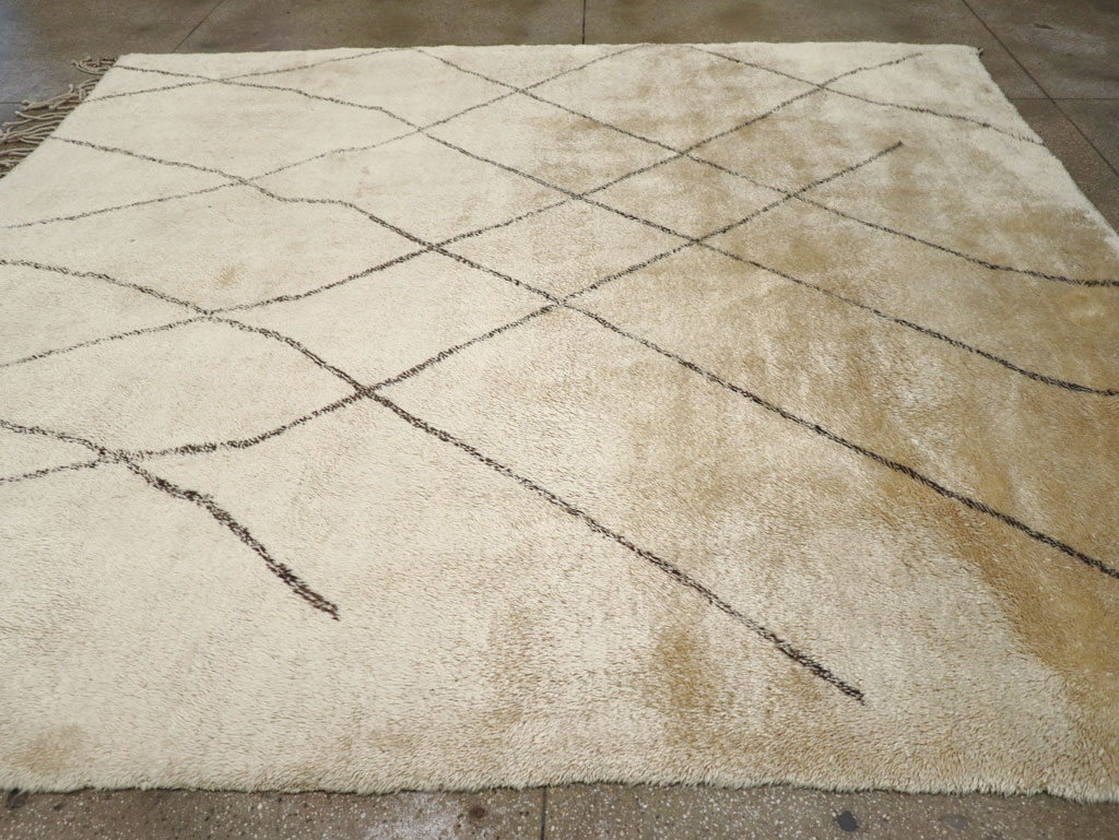 Modern Moroccan Square Room Size Carpet, No.32008 - Staging