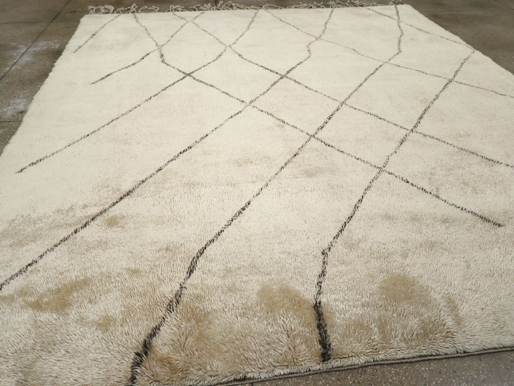 Modern Moroccan Square Room Size Carpet, No.32008 - Staging