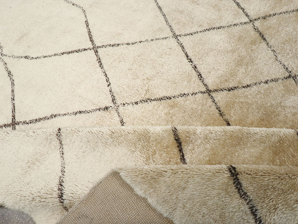 Modern Moroccan Square Room Size Carpet, No.32008 - Staging