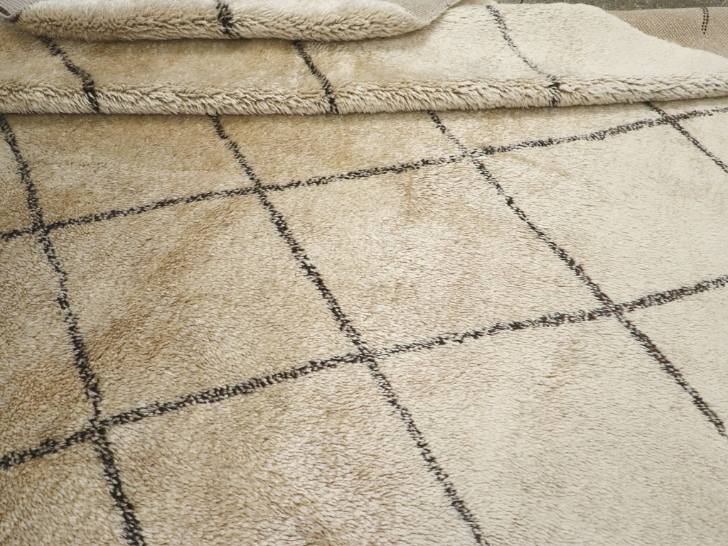 Modern Moroccan Square Room Size Carpet, No.32008 - Staging