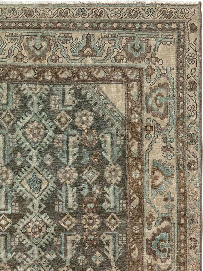 Vintage Persian Malayer Throw Rug, No.32013 - Staging