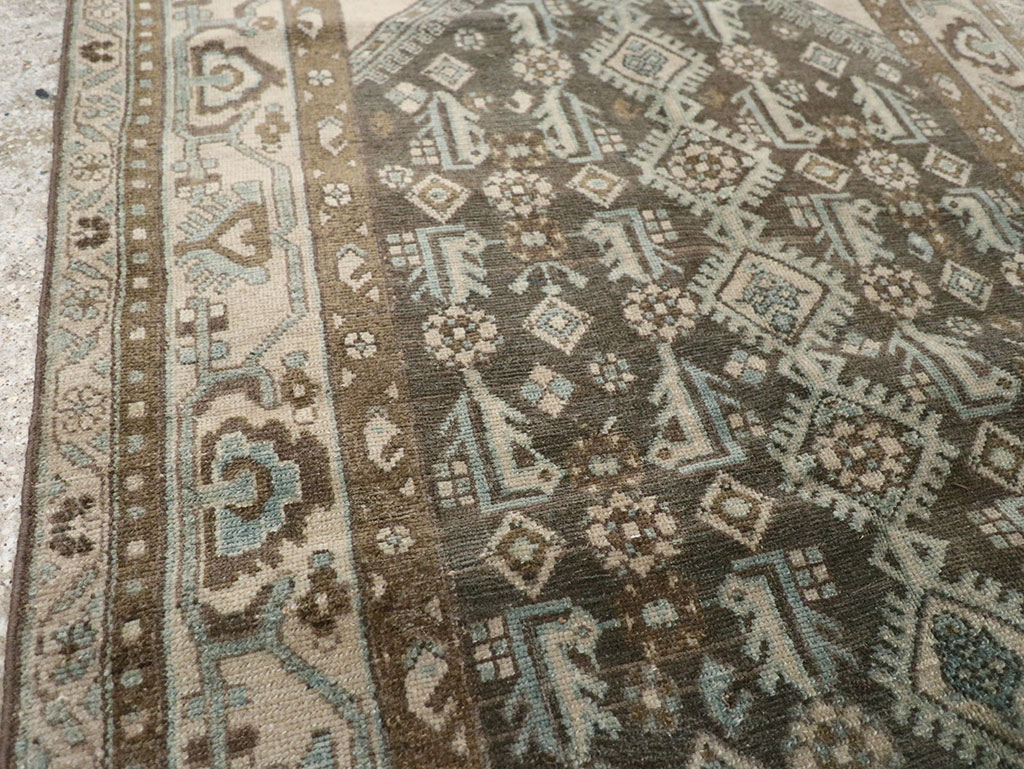 Vintage Persian Malayer Throw Rug, No.32013 - Staging