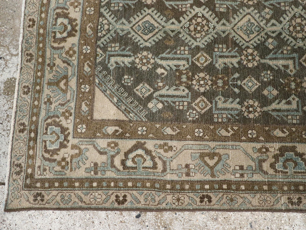 Vintage Persian Malayer Throw Rug, No.32013 - Staging