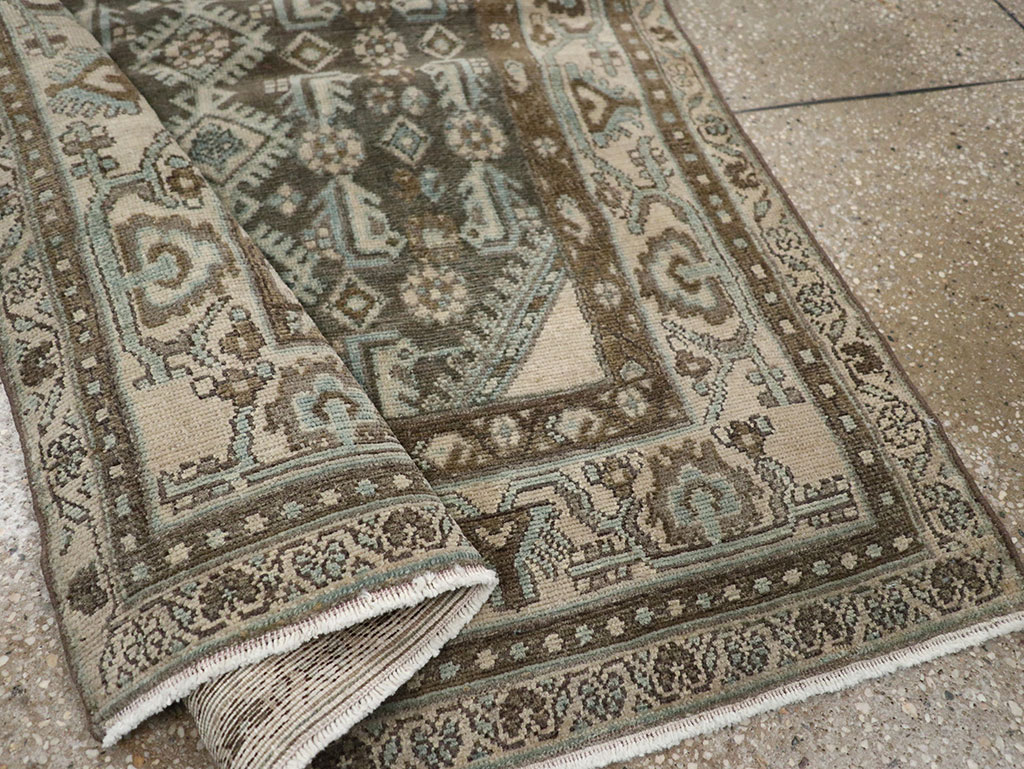 Vintage Persian Malayer Throw Rug, No.32013 - Staging