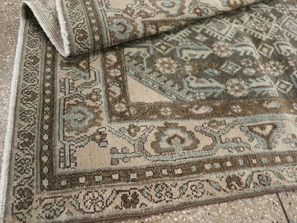 Vintage Persian Malayer Throw Rug, No.32013 - Staging