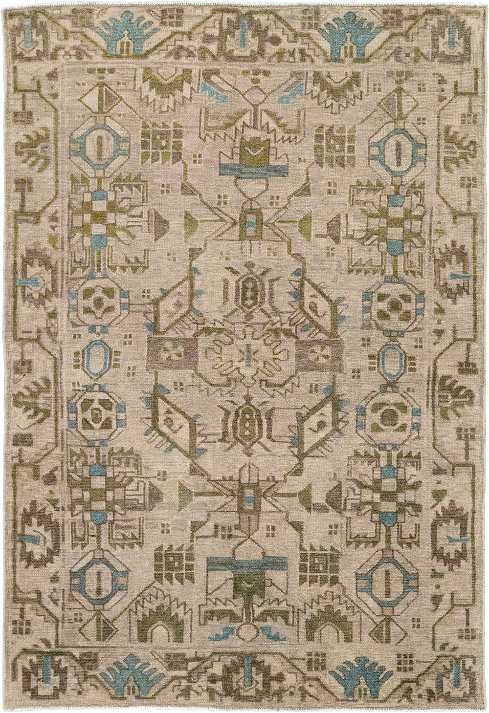 Vintage Persian Malayer Throw Rug (Pair: 1 of 2), No.32016 - Staging