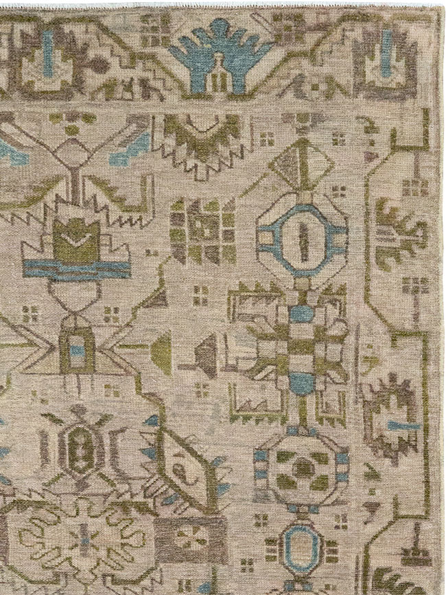 Vintage Persian Malayer Throw Rug (Pair: 1 of 2), No.32016 - Staging