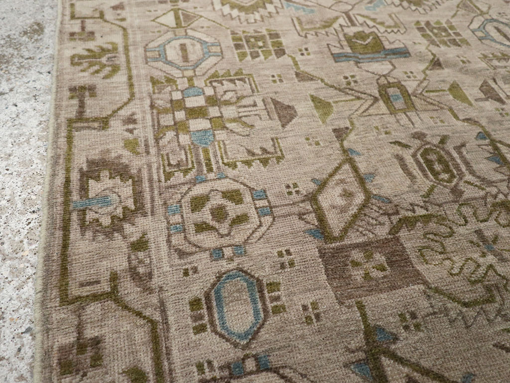 Vintage Persian Malayer Throw Rug (Pair: 1 of 2), No.32016 - Staging