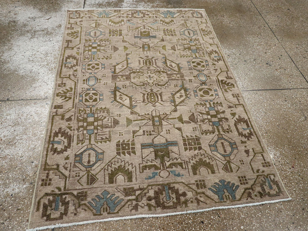 Vintage Persian Malayer Throw Rug (Pair: 1 of 2), No.32016 - Staging