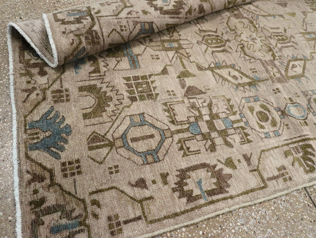 Vintage Persian Malayer Throw Rug (Pair: 1 of 2), No.32016 - Staging