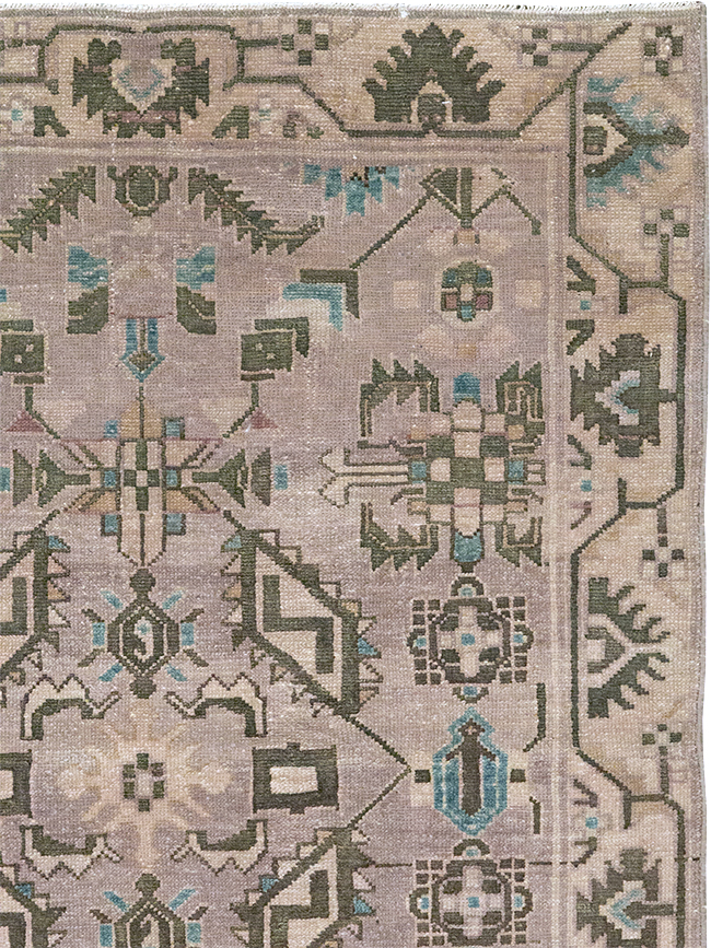 Vintage Persian Malayer Throw Rug, No.32017 - Staging