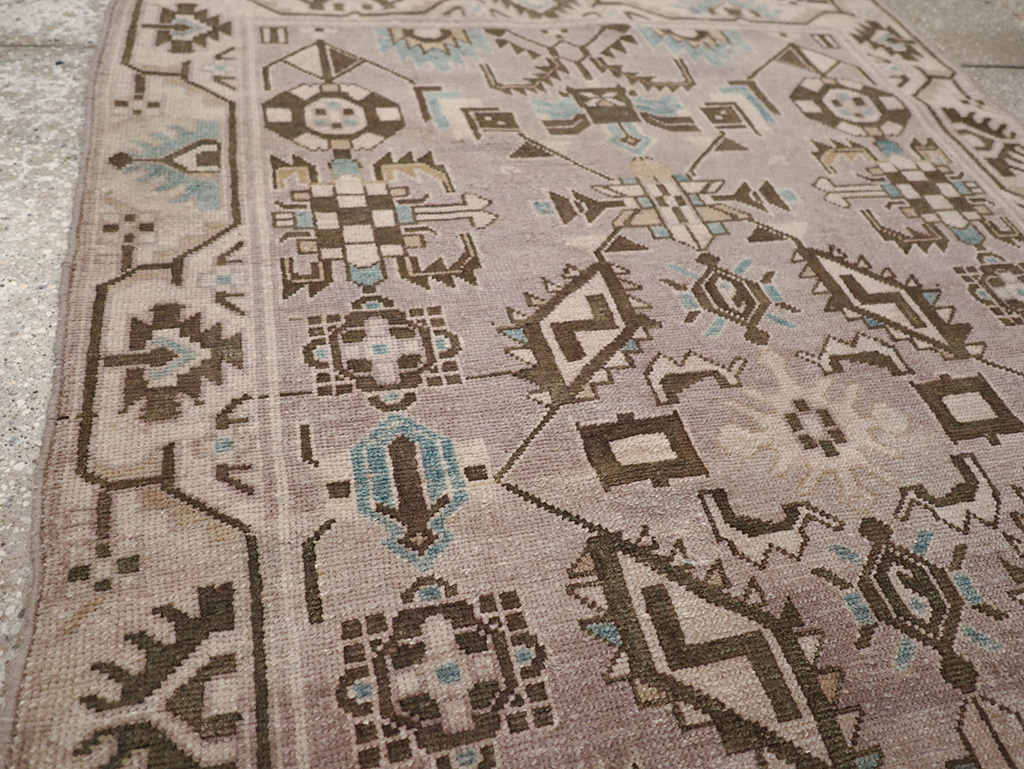 Vintage Persian Malayer Throw Rug, No.32017 - Staging