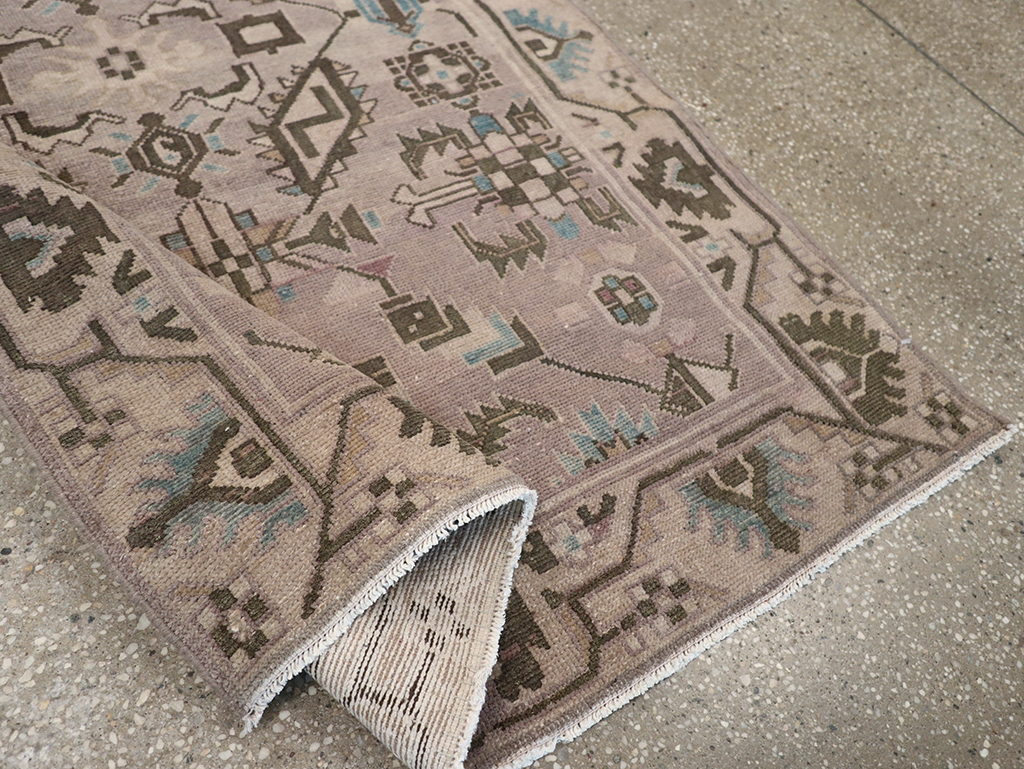 Vintage Persian Malayer Throw Rug, No.32017 - Staging