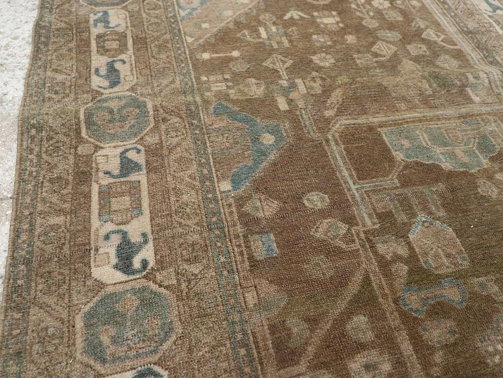 Vintage Persian Malayer Accent Rug, No.32019 - Staging