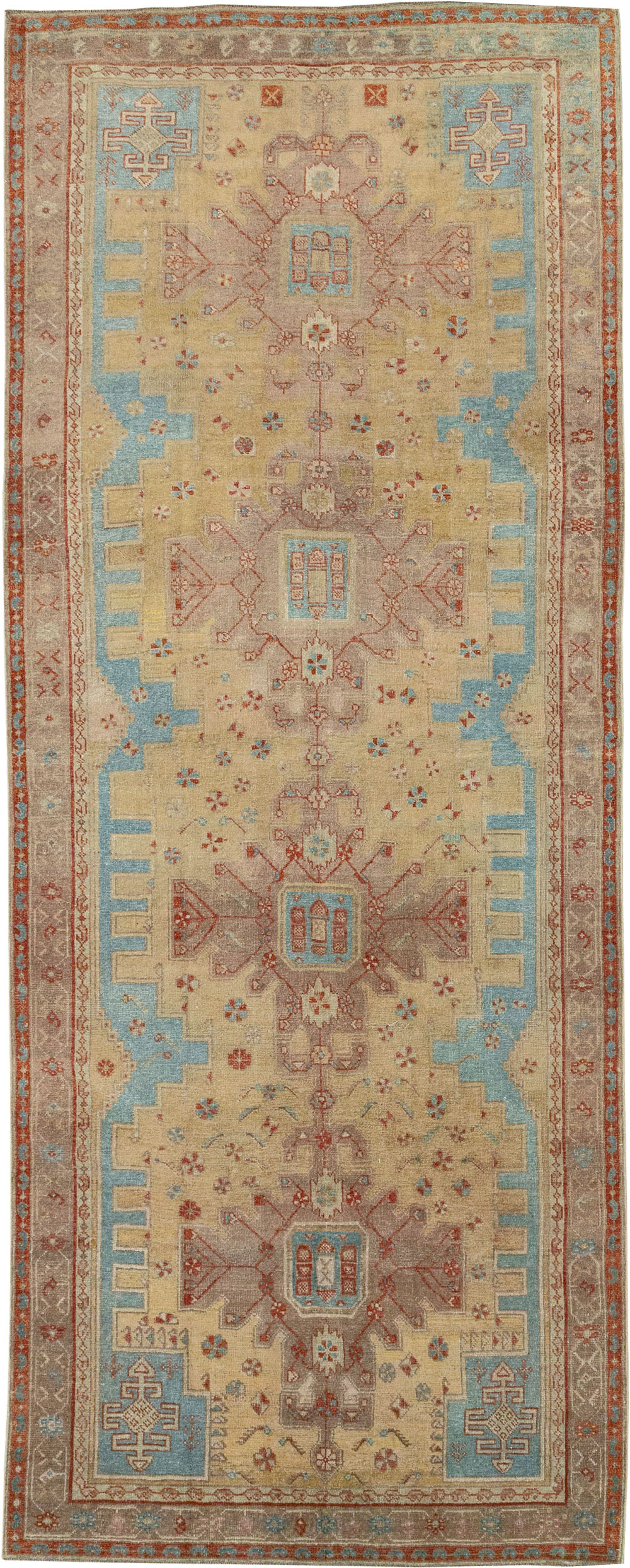 Vintage Persian Kurdish Runner, No.32022 - Staging