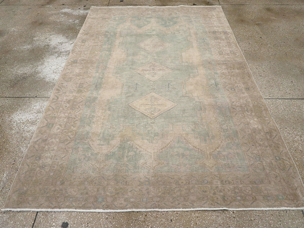Vintage Persian Afshar Accent Rug, No.32025 - Staging